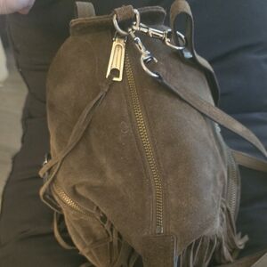 Rebecca Minkoff Mini Julian Fringe Suede Convertible Backpack